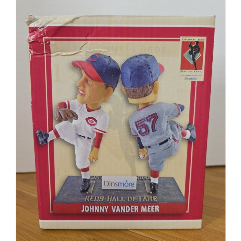 Johnny Vander Meer Cincinnati Reds HOF Back To Back No Hitters Bobblehead NIB